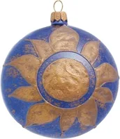 Weihnachtskugel Blau mit Sonne