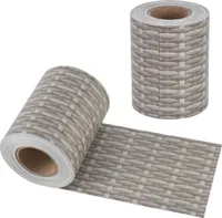 Zaunfolie Jesteburg 1 x Rolle 35 m x 19 cm Sichtschutzfolie mit 20 Befestigungsclips wetterfest UV-beständig Windschutz Rattanoptik
