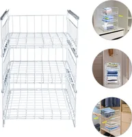 Kuchyňské zásuvky Výsuvná police 33,5*43*51cm Bílý organizér
