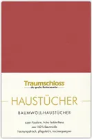 Traumschloss Betttuch Haustuch 150 x 250 cm rot aus 100% Baumwolle, ohne Gummizug