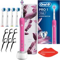 Oral-B Pro 1 Pink Elektrische Zahnbürste + 4 Ersatzaufsätze  + Design-Etui