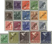 Briefmarken Berlin (West) 1948 Mi 1-20 (kompl.Ausg.) mit Attest gestempelt Schwarzaufdruck