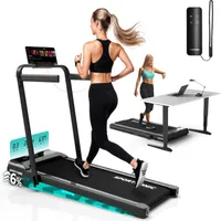 Bieżnia Sportconic 3 w 1, składana bieżnia do domu do 12 km/h, z 6% nachyleniem, kompaktowa bieżnia do domu i biura - z pilotem zdalnego sterowania