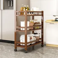Servierwagen, Bücherregale, Standregal, Küchenregal auf Rollen, 3-stöckiges Regal, Regalwagen, Küchenwagen, 50 x 82 x 23 cm