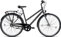 Chrisson City One Urban Bike 28 Zoll Fahrrad Damen Herren 155 - 175 cm 3 Gänge schwarz 53 cm