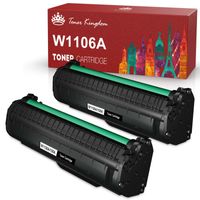2-Pack Toner kompatibel für HP W1106A 106A Laser 107a 107w MFP 135w 135wg 137fnw Inklusive Chip,Schwarz