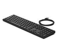 HP USB Tastatur 320K / HP USB Keyboard - Englisches Tastatur Layout - QWERTY  - Plug&Play - Schwarz