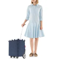 reisenthel carrycruiser, Einkaufstrolley, Herringbone Dark Blue, 40 L, OE4113