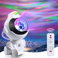 Sternenhimmel Projektor Nachtlicht Aurora Sternenhimmel Astronaut Galaxy Projector mit Fernbedienung, Timer & Bluetooth-Lautsprecher Projektor