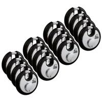 BASI - Rundbügel-Vorhangschloss - SET - 16x RVS 610W - 70 mm - Schwarz - Gleichschließend Nr. 2 - 16x6100-7021-2SCHW