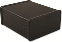 HAMMOND Profil-Gehäuse,1455N1202BK, Extruded Aluminium, schwarz Aluminium, IP54, 120x103x53 mm