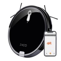 ZACO Nass-Trocken-Saugroboter A8s, 22 Watt, beutellos, mit Wischfunktion, App & Alexa Sprachsteuerung, Ultra Flach 7,2cm