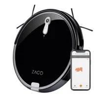 ZACO Nass-Trocken-Saugroboter A8s, 22 Watt, beutellos, mit Wischfunktion, App & Alexa Sprachsteuerung, Ultra Flach 7,2cm