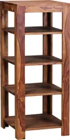 WOHNLING Sheesham Bücherregal Standregal MUMBAI 44 x 44 x 105 cm 4 Böden Massivholz