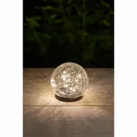 GALIX Solarkugel - Glasscherbeneffekt Ø 10 cm - 15 weiße LEDs