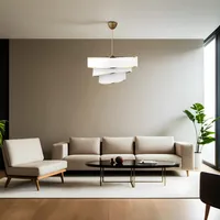 Opviq, Couper - Gold, Kronleuchter, Gold, Baumwolle, 40 x 40 x 72 cm