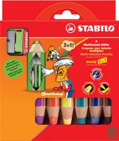 Happy Kidz Farbstifte Stabilo Woody 6er Set mit Spitzer 21404156059