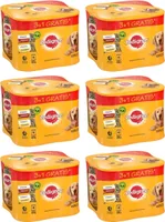 Pedigree Adult Nassfutter für Hunde in Gelee mit Huhn und Rind Dose 24x400g