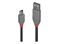 Lindy USB 2.0 Kabel Typ A/Mini-B Anthra Line M/M 0.5m
