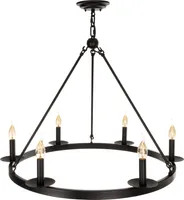 Kronleuchter Crafdeco - Schwarz Modernes Design Elegante Pendelleuchte für Wohnzimmer Esszimmerlampe Büro Stilvolles Hängeleuchte