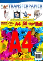 A4 Sublimationspapier: Sublinova Transferpapier für Textilien und Feststoffe - 50 Blatt Packung