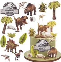 Sweetfanaberia | Dekorace na dort DinosaurUS - 14 kusů - Realistické figurky - Včetně opatku