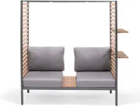 Webavita Balkonlounge Zweisitzer Seitenwänden 169 x 170 x 77cm -Mix 70%