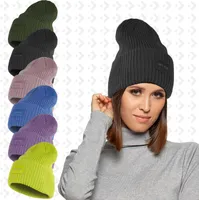MORAJ Damen Wintermütze Strickmütze warme Mütze Universalgröße Beanie Uni 1100-016 - Schwarz
