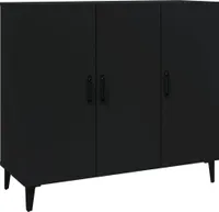vidaXL Kredens czarny 90x34x80 cm materiał drewnopochodny