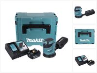 Makita DBO 180 RF1J Akku Exzenterschleifer 18 V 125 mm + 1x Akku 3,0 Ah + Ladegerät + Makpac