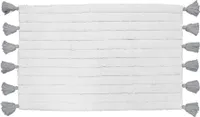 Badematte MINATIS, 100% Baumwolle, mit Fransen, 50 x 80 cm