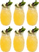Cookinglife Cocktailgläser / Tiki Ananas Gläser - 400 ml - 6 Stück