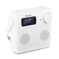 auna Splash Duschradio - DAB+ und UKW-Radiotuner -  CD-Player - Schutzart IPX4 - Bluetooth - USB