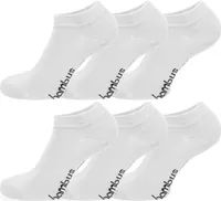 6 Paar Bambus-Gesundheitssocken Sneakers - Weiß - 39-42