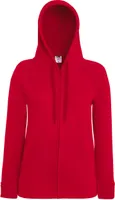 Fruit of the Loom 62-150-0 | Lady-Fit Lightweight Hooded Sweat Jacket - Farbe: Red - Größe: S