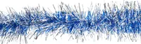 Weihnachtsgirlande Lametta 9cm x 3m blau / silber