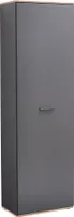 Garderobenschrank >Fynn< in Anthrazit / Artisan Eiche Nachbildung - 60x199x38 (BxHxT)