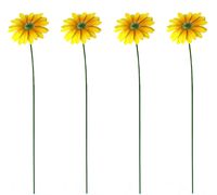 DARO DEKO Metall Garten-Stecker Sonnenblume 66cm 4 Stück