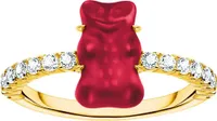 Thomas Sabo TR2459-414-10-54 Goldener Ring mit rotem Goldbären Damen