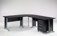 Prima úhlová kombinace 230 x 230 cm včetně pojízdného podstavce jasan černá