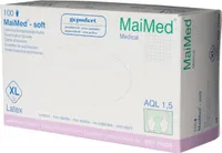 100 Einmal U-Handschuhe, MaiMed soft Latex puderfrei Gr. XL