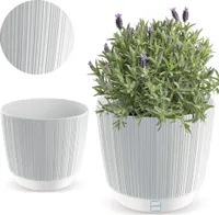 Blumentopf Dekotopf Runder Topf 16,8 cm Ryfo Pflanztopf Für Das Haus Weiß