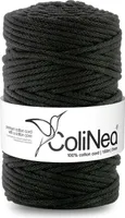 ColiNea, Baumwollkordel mit Baumwollkern, geflochten, 5mm, 100m, schwarz