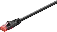 Goobay 55435 Zewnętrzny kabel krosowy CAT 6, U/UTP, czarny, 30 m - materiał miedź, płaszcz zewnętrzny PE