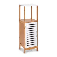 Zeller Badezimmerregal, MDF/Bambus, 30x30x96 cm, Weiß/Braun