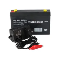 Set - Bleiakku und Ladegerät - 6V 7Ah Multipower Akku 0,6A Lader