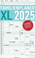 Familienplaner XL 2025 mit 6 Spalten - Familien-Timer 26x45 cm - Offset-Papier - mit Ferienterminen - Wand-Planer - Familienkalender - Alpha Edition
