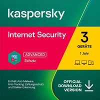 Kaspersky Internet Security 2024 | 3 Geräte | 1 Jahr | PC/Mac/Mobile | Aktivierungscode per Email