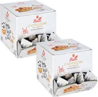 Belli Cantuccini alle mandorle 2er Pack (2x 600g) | 60x Kekse pro Box | Gebäck mit Mandeln aus Italien | einzeln verpackte Kekse in einer praktischen Box