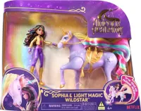 Jednorožec Academy light magic Wildstar a Sophia - cca 12 cm vysoké originální figurky z oblíbeného seriálu od Netflixu, jednorožec Wildstar s magickým duhovým světlem, pro děti od 4 let